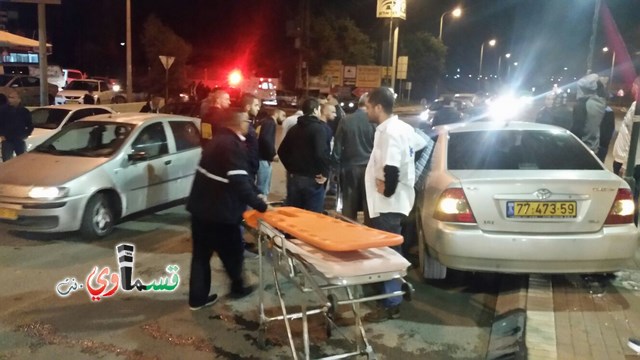 باقة الغربية : ثلاث إصابات جراء حادث طرق على الشارع الرئيسي بين باقة وجت